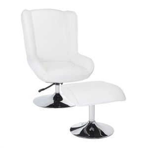 FAUTEUIL  Fauteuil + Repose-pieds MONFIBL blanc