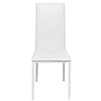 CHAISE  Lot de 4 chaises LINDSAY blanches PVC
