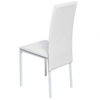 CHAISE  Lot de 4 chaises LINDSAY blanches PVC