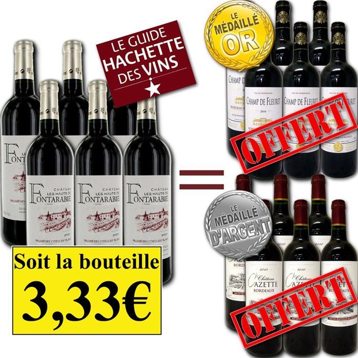 Bouteilles de Blaye Achetées=12 Bordeaux Offerts   Achat / Vente