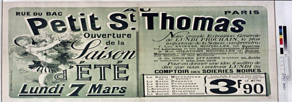 Ancienne affiche soldes