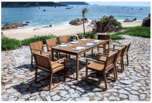Le salon de jardin coin repas