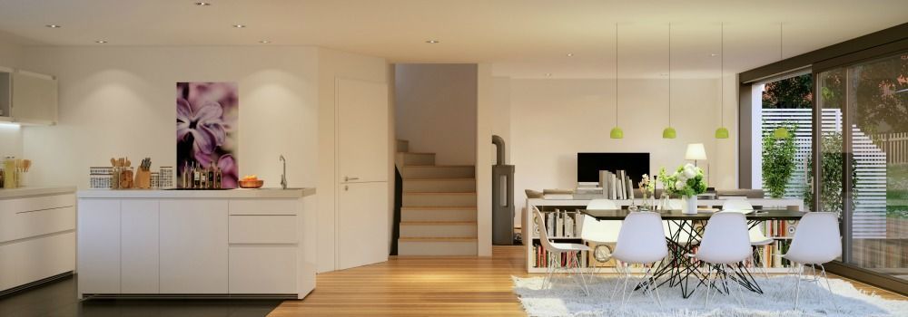 trois lampes suspendues