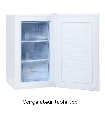 Le congélateur table-top
