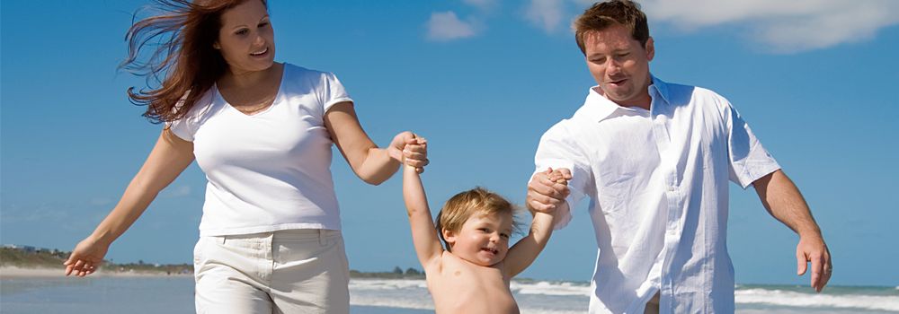 famille sur la plage