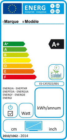L'étiquette énergétique du téléviseur