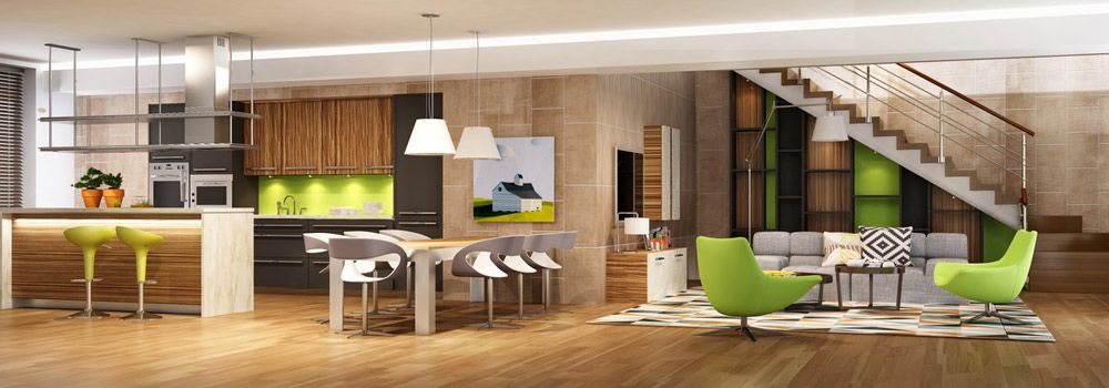 Décoration contemporaine avec touches de couleur flashy