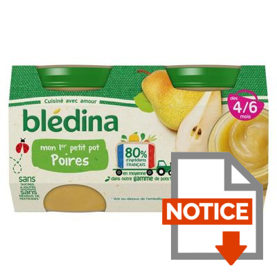 Bledina Mon 1er Petit Pot Repas Bebe Des 4 6 Mois Poires Pack De 2 Achat Vente Compote Dessert Fruite Bledina Mon 1er Petit Pot Repas Bebe