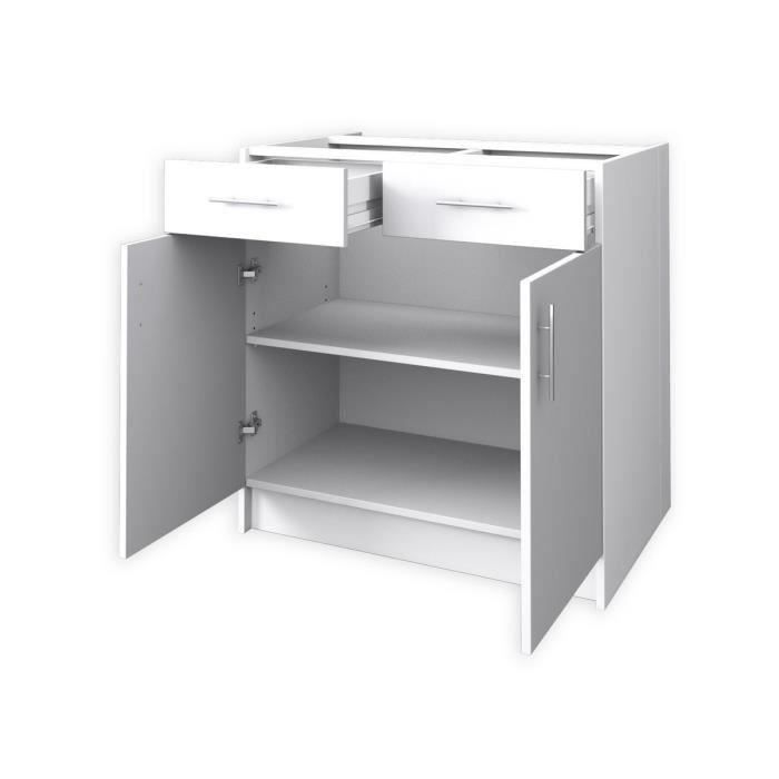 OBI Meuble bas de cuisine L 80 cm - Blanc mat