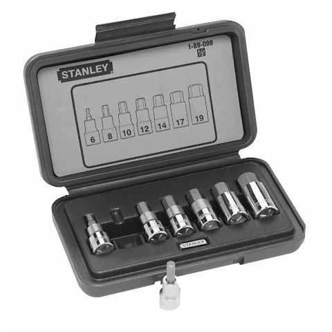 STANLEY Coffret 9 douilles torx 1/2