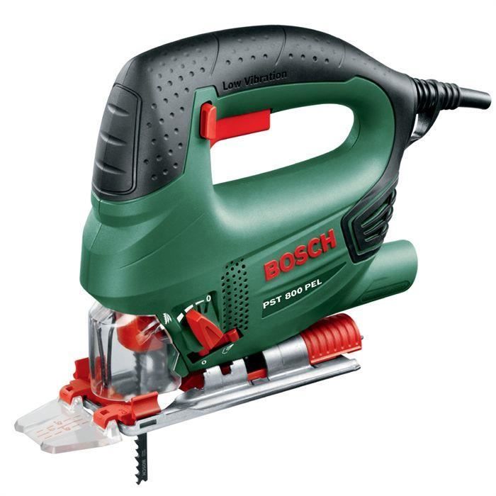 Scie sauteuse filaire BOSCH PST 800 PEL (530W, livrée avec range-lame, pare-éclats, CutControl, coffret, 1 lame pour bois)