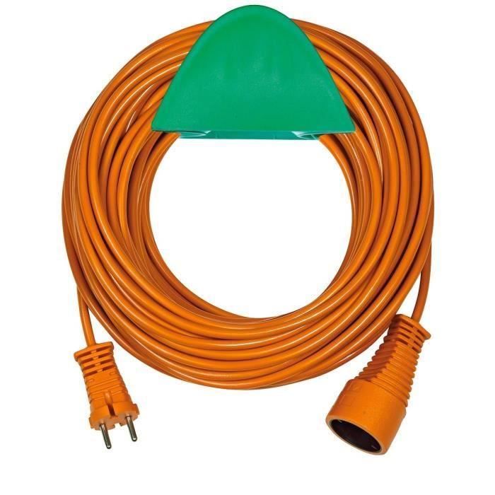 Brennenstuhl Rallonge orange 30m de câble - Fabrication Française