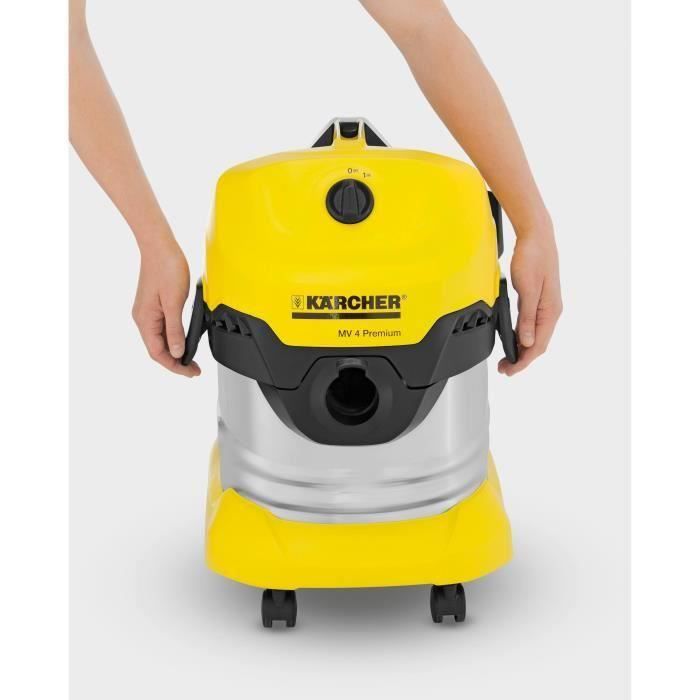 Aspirateur eau et poussiere KARCHER WD 4 Premium - Cuve inox 20 L