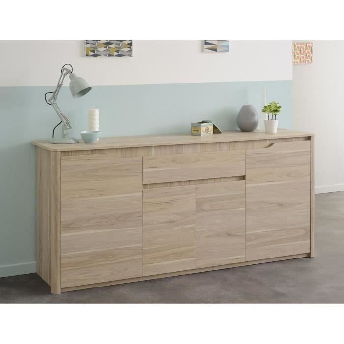 PARISOT Buffet bas contemporain décor chene - L 185 cm - BETTY