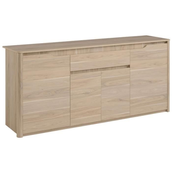 PARISOT Buffet bas contemporain décor chene - L 185 cm - BETTY