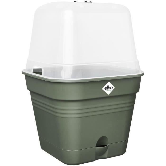 ELHO Green Basics Vaso da coltivazione quadrato - Ø 35 - Plastica - 14 l - Verde