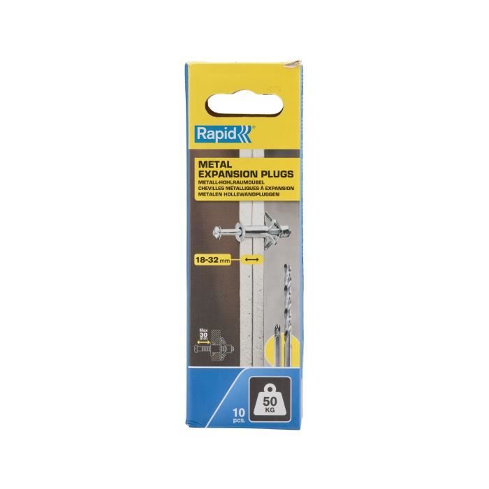 Blister da 10 pezzi. tasselli ad espansione metallici ø13x65 viti m6x75 5001554 rapidi