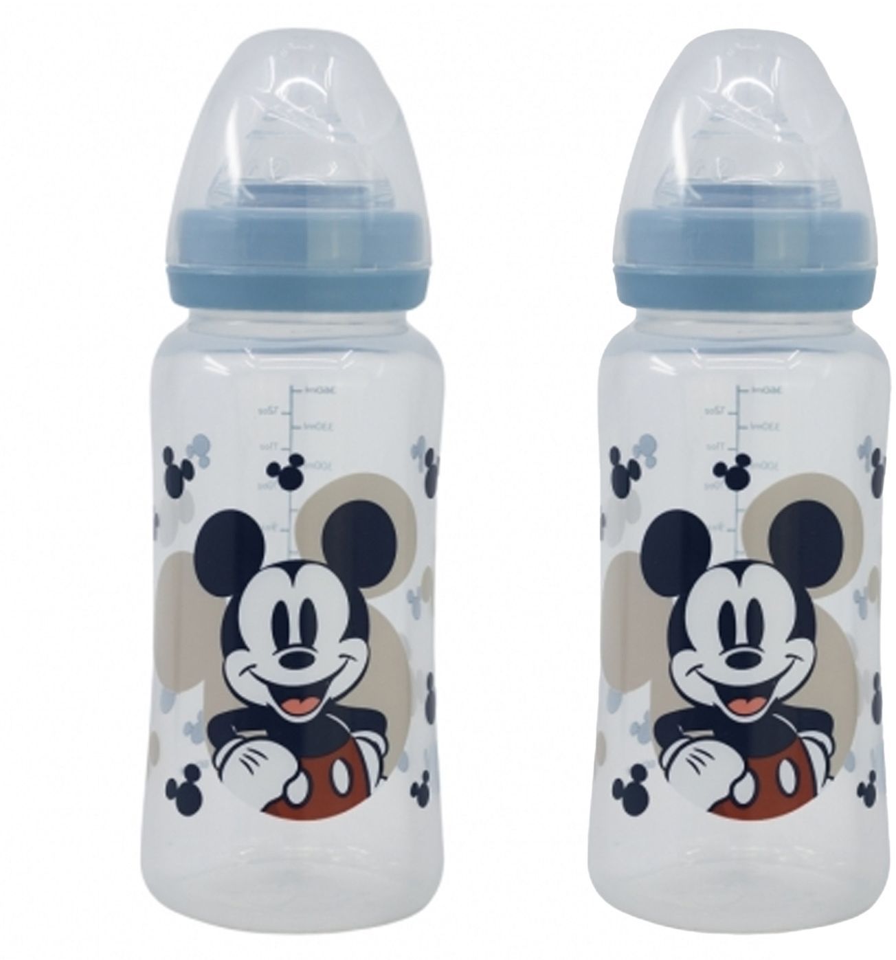 Lot de 2 biberons Mickey Mouse - Disney Baby - 360 ml avec tétines silicone