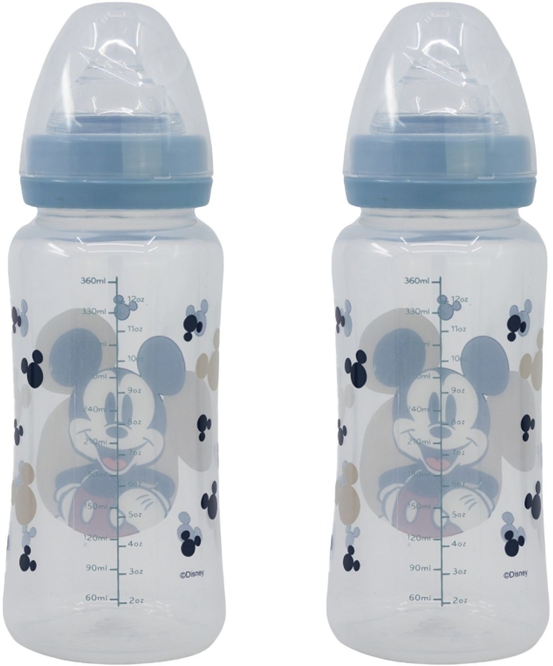 Image secondaire de Lot de 2 biberons Mickey Mouse - Disney Baby - 360 ml avec tétines silicone