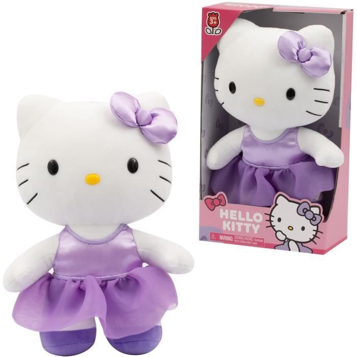 Image secondaire de Peluche - GPTOYS - HELLO KITTY - HKT121 - Modele robe satin violette - 30 cm - Des 3 ans