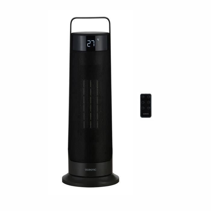 Image secondaire de Radiateur Soufflant Oscillant Céramique OCEANIC 2000W avec Télécommande - Noir