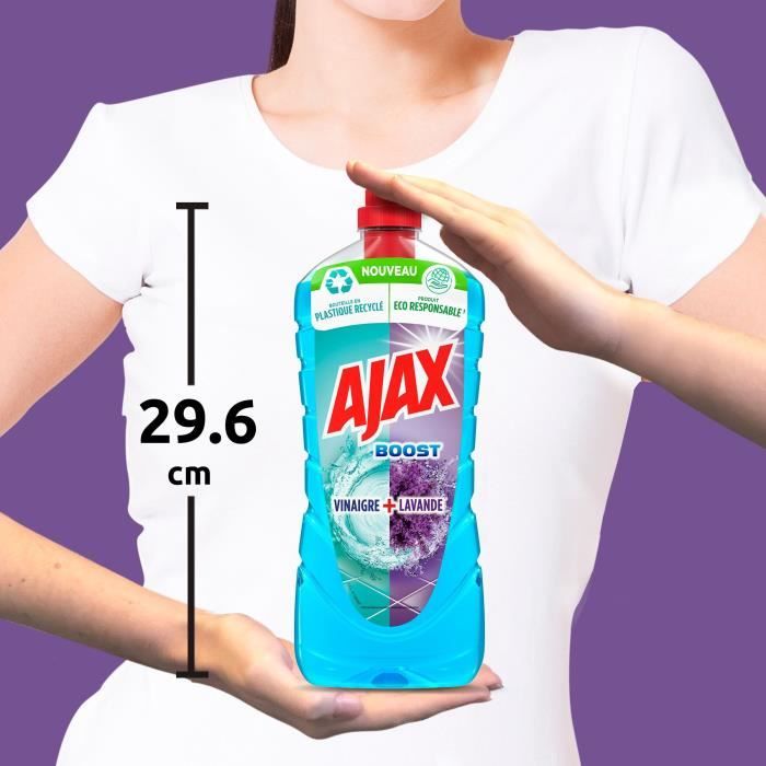 AJAX Produit Ménager Sol & Multi Surfaces Boost Vinaigre & Lavande - 1,25 L