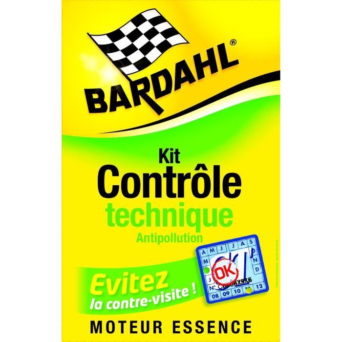 PASS'CONTRÔLE TECHNIQUE ESSENCE - BARDAHL- 1 NETTOYANT INJECTEURS 350 ML- 1 STOP FUMEE 400 ML