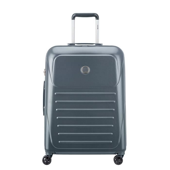 DELSEY MUNIA TROLLEY 66 CM 4 DOUBLES ROUES - ANTHRACITE - ABS - 66x47x27 - 3,8 KG