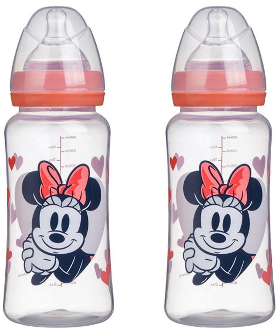 Lot de 2 biberons Minnie Disney Baby - 360 ml avec tétine silicone
