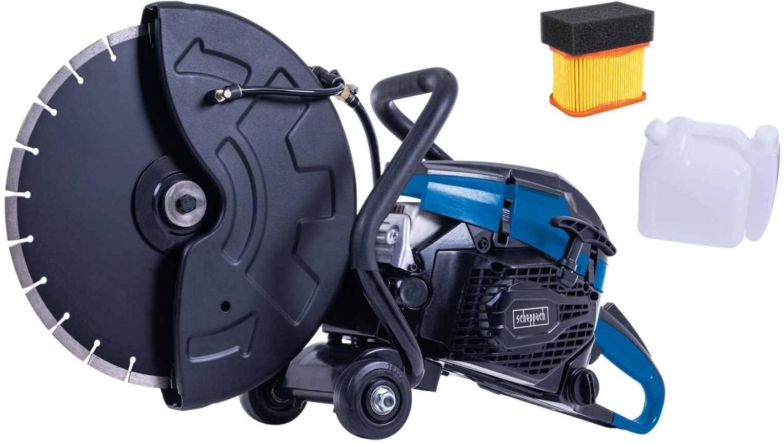 Découpeuse thermique PTS400 de Scheppach pour des coupes précises