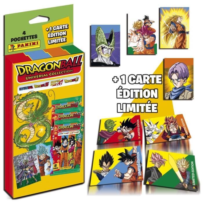 DRAGON BALL Blister de 32 Cartes + 1 Carte Edition Limitée Universal Collection Trading Cards