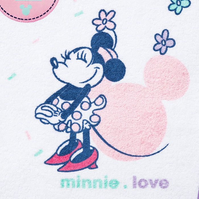 DISNEY Minnie confettis Bavoir maternelle - Imprimé Je m'appelle - 35 x 38 cm