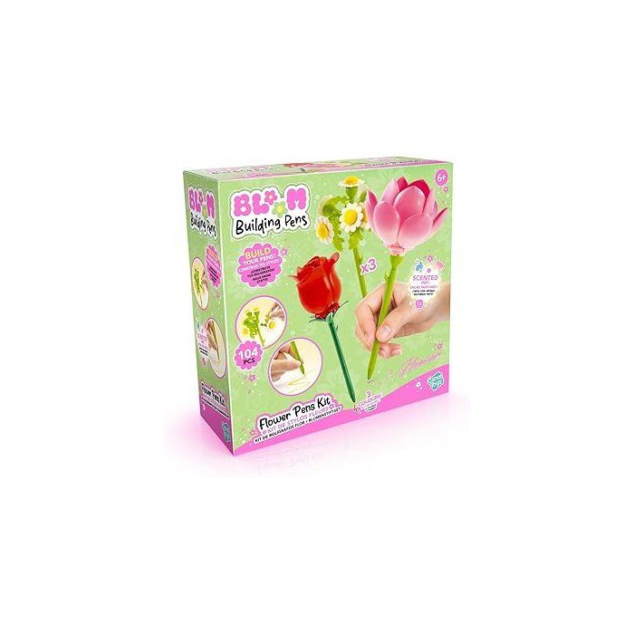 Pack de 3 Stylos Fleur à Construire - Rose, Lotus et Marguerite