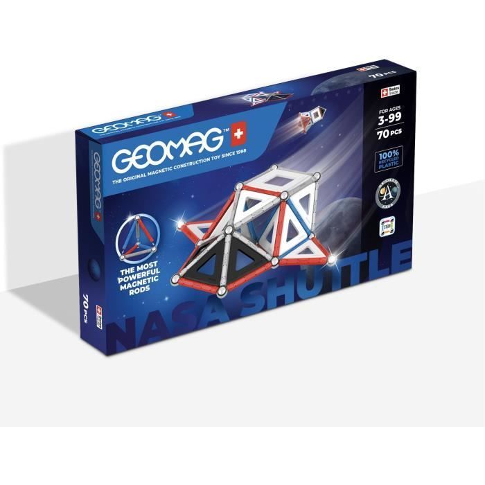 Jeu de construction magnétique - GEOMAG - Classic Panels - Navette NASA - 70 pieces - Magnétique - Des 3 ans