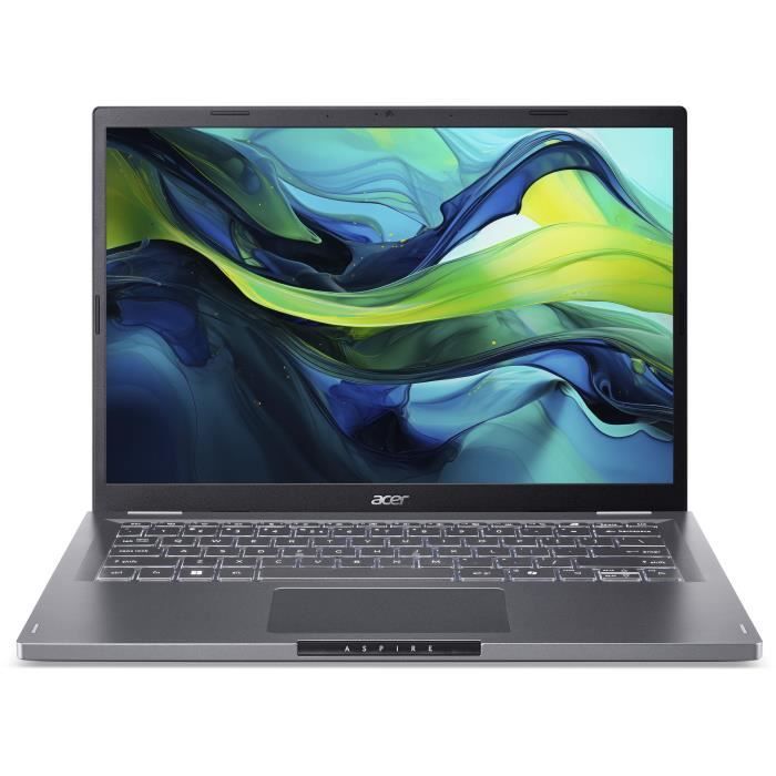 PC Portable ACER Aspire A14-51M-51KY - Sans Windows - 14'' WUXGA IPS - Intel Core 5 120U - Intel Iris Xe -RAM 16Go -1To SSD - AZ