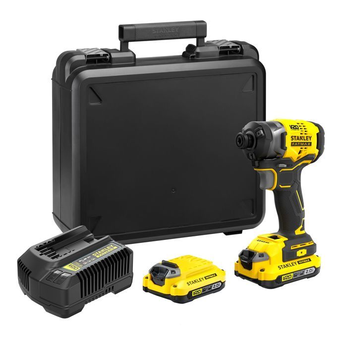 Avvitatore a percussione - STANLEY FATMAX V20 - SFMCF820D2K-QW - 190 Nm Brushless - Litio 18V - 2 Batterie 2Ah