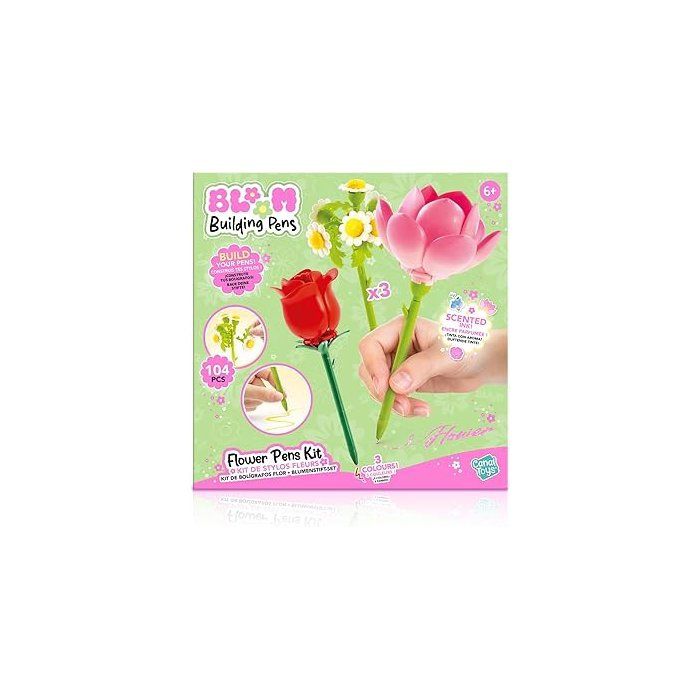 Image secondaire de Pack de 3 Stylos Fleur à Construire - Rose, Lotus et Marguerite