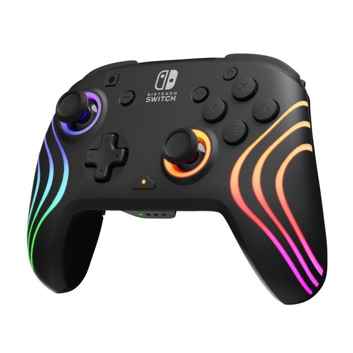 Image secondaire de Manette de jeu - Nintendo Switch - Afterglow Wave - Sans fil - PDP - Noir