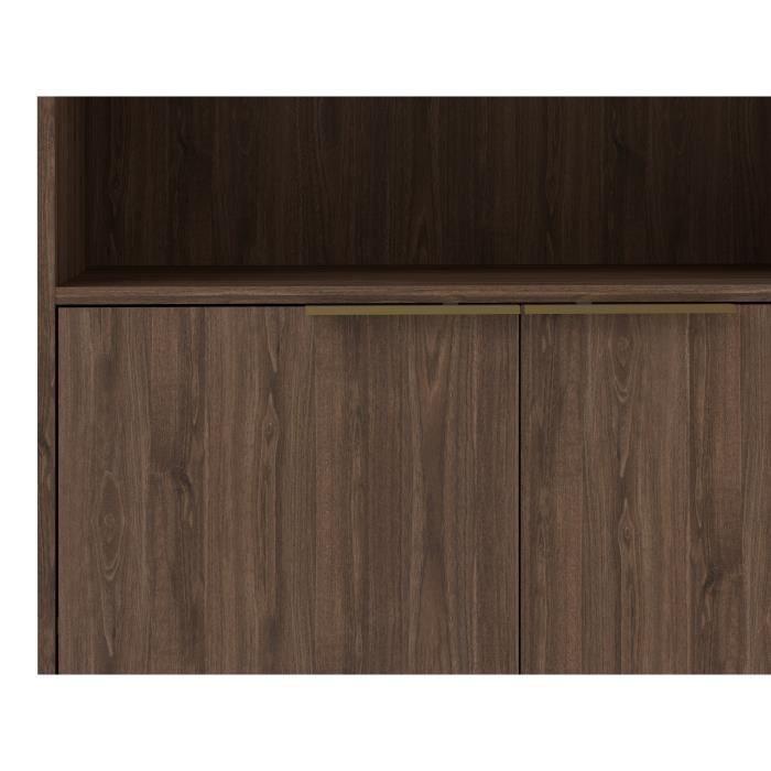 GABY Buffet Haut décor bois - 2 Portes - L 90 cm