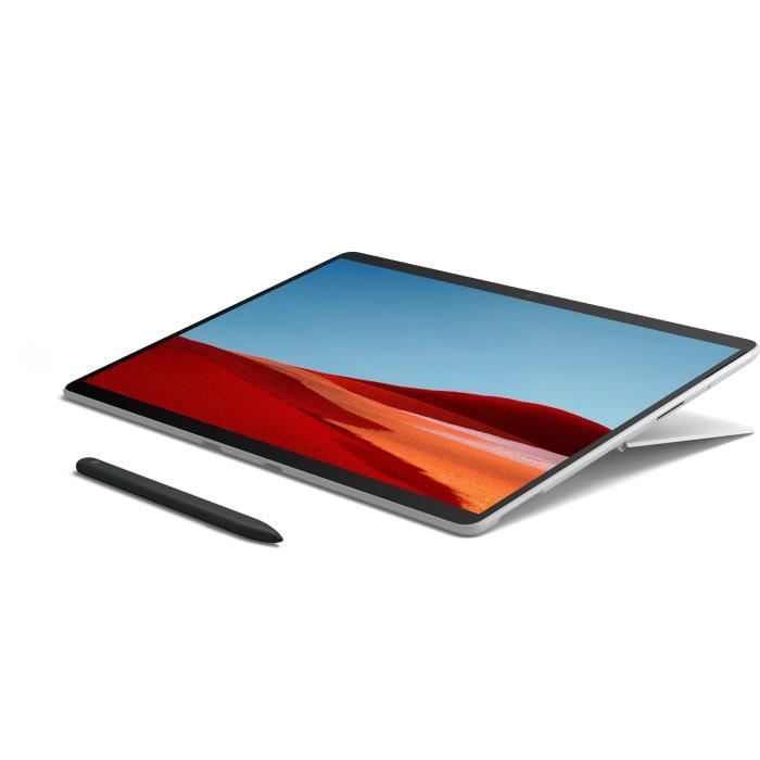 PC Portable - MICROSOFT Surface Pro X - 13 - Microsoft SQ2™ - RAM 16Go - Stockage 256Go SSD - Platine - Windows 10 - AZERTY