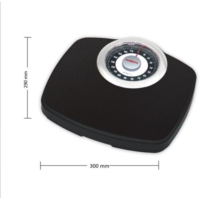 Balance Pese-personne mécanique LITTLE BALANCE 8400 Confort 180, 180 kg / 1 kg, Grand écran, Compact, Noir & Chrome
