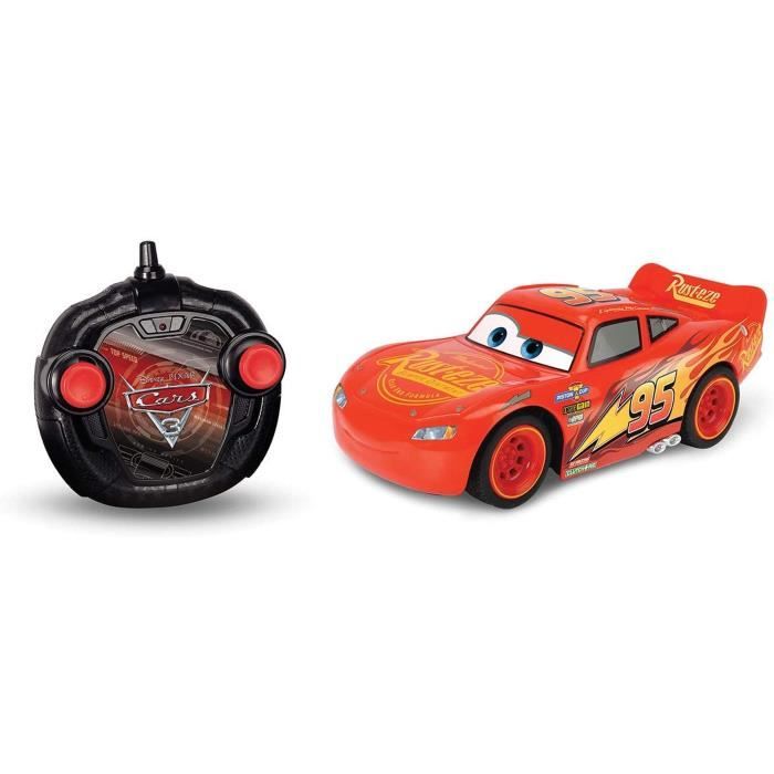 Majorette - Disney Cars 3 - Voiture Radio Commandée Flash McQueen - Echelle 1/24eme - Fonction Turbo