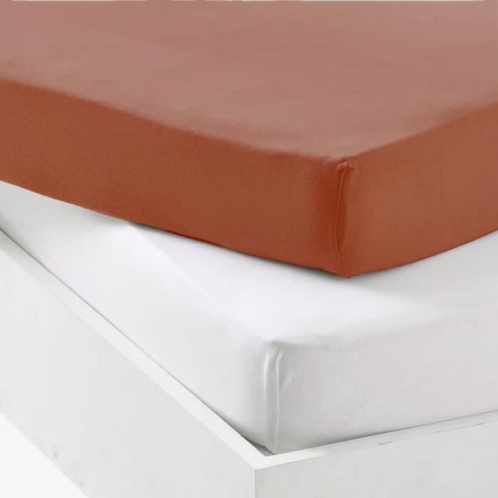 Image secondaire de Lot 1 alese + 1 drap housse - P'TIT DODO - 60 x 120 cm - Blanc / Tomette