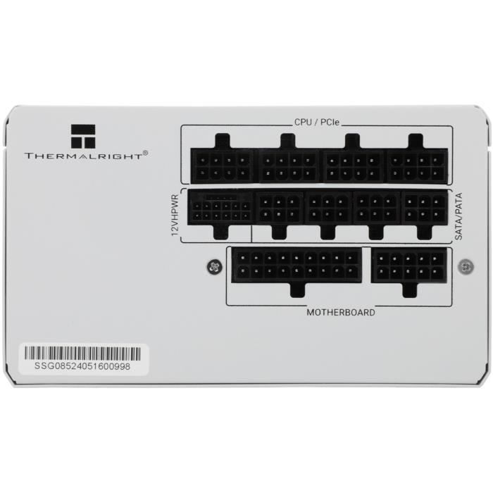 Image secondaire de Alimentation PC Modulaire THERMALRIGHT SG850-W 850W 80+ Gold Blanc