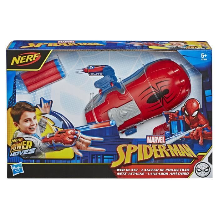 Marvel Spider-Man - Lanceur de projectiles - Nerf Power Moves - Accessoire de déguisement