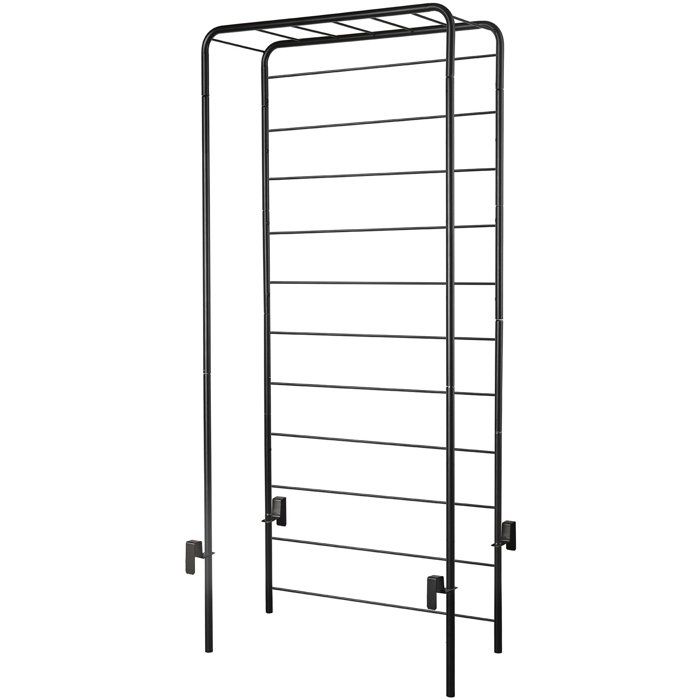 Porte-plantes Cosmo en métal gris - 78 x H 155 cm