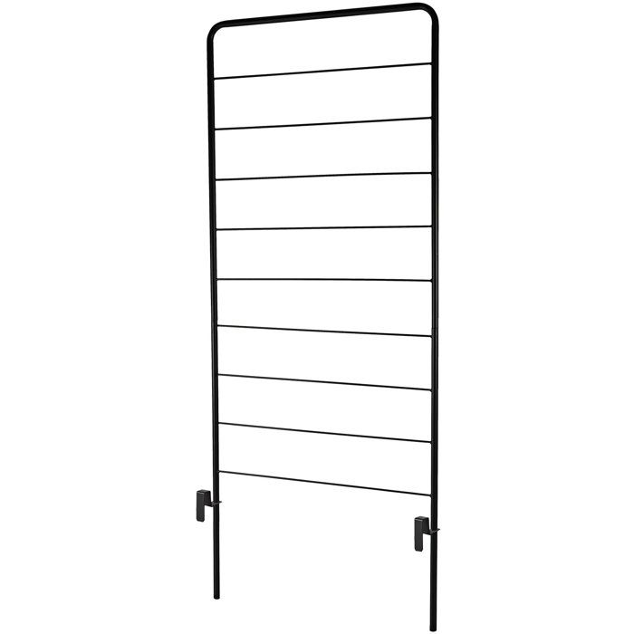 Porte-plantes Cosmo en métal gris - 78 x H 163 cm