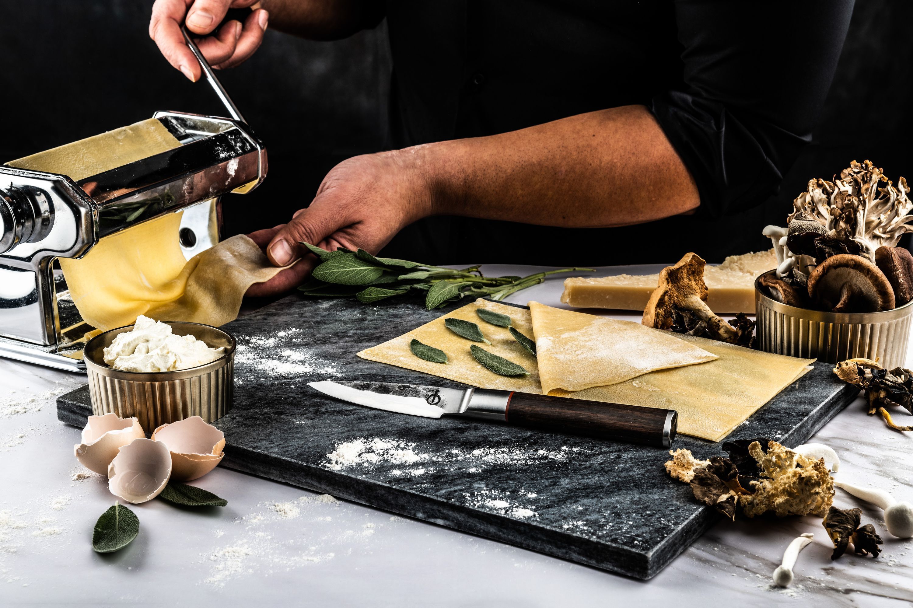 Coltello per verdure - FORGIATO - SEBRA - Acciaio giapponese 440C - Manico in legno di Dalbergia - L 8,5 cm