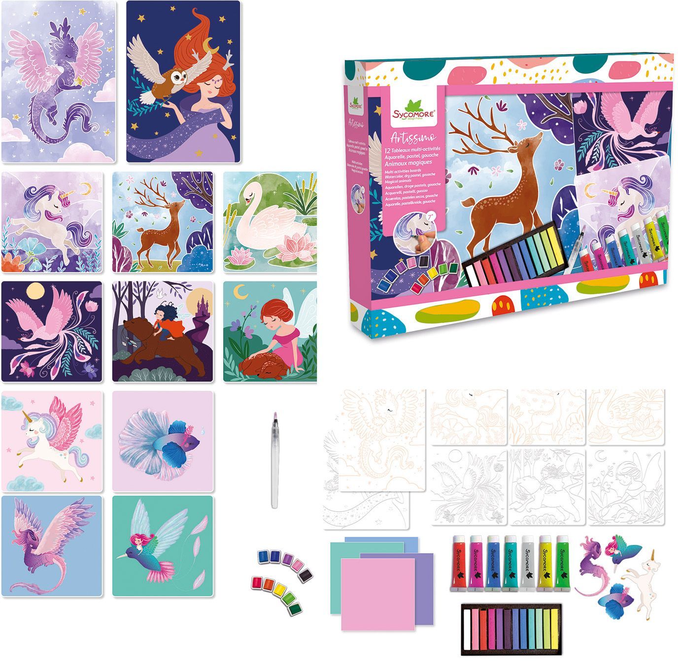 Image secondaire de Coffret Artistique Multi Activités XXL - Peinture Aquarelle et Acrylique