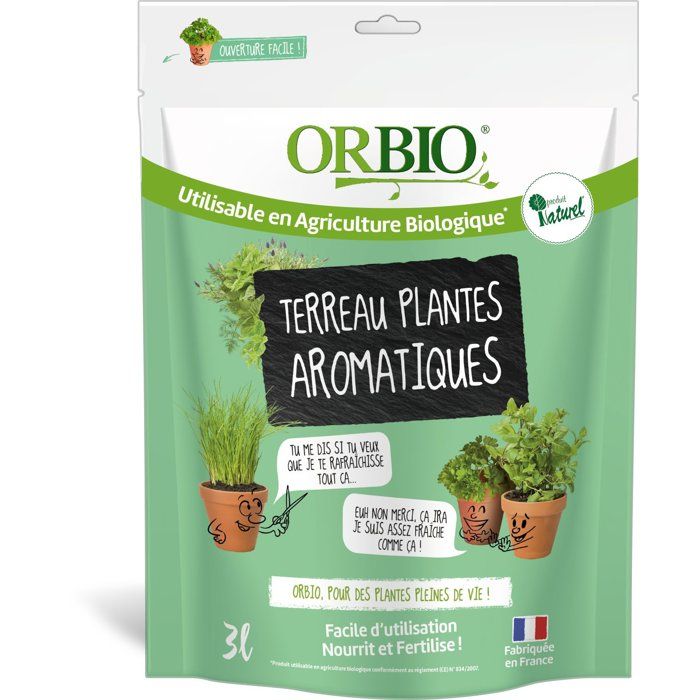 Terreau Spécial Plantes Aromatiques 3L - ORBIO
